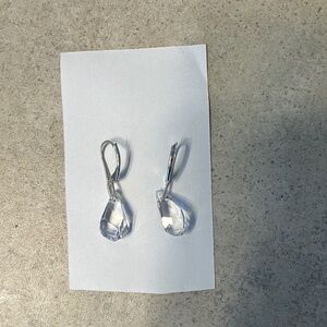 Clear Crystal Drop Earrings - Women Jewelry